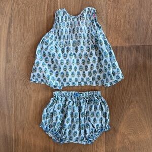 Pink Chicken Floral Diaper Cover Set